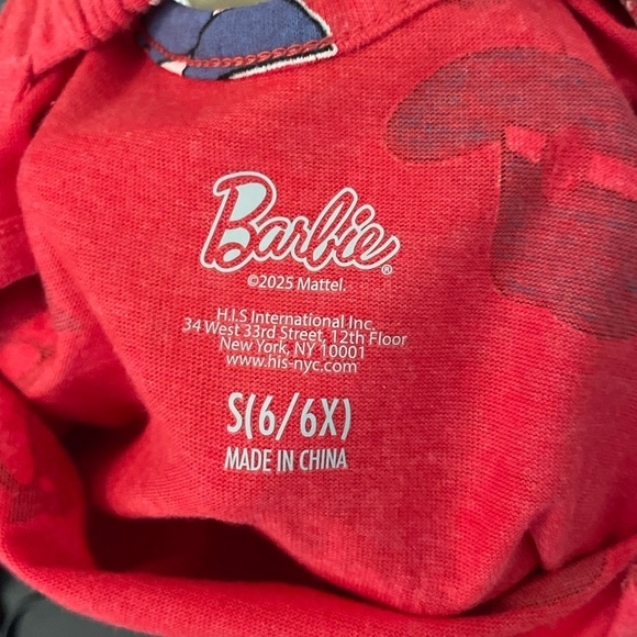 Barbie Red and Blue Kids Casual Dress size S 6/6X-NWT - Picture 2 of 5
